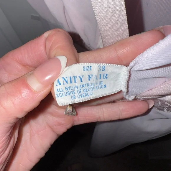 Vintage 1950s Vanity Fair Nightgown Blush Pink Slip Dress Floral Design Flowy - Picture 7 of 7